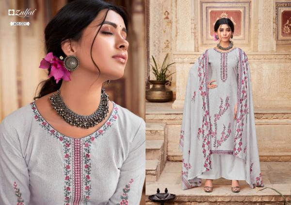 Zulfat Anishka Beutiful Cotton Embroidery Dress Materials